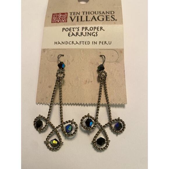 Ten Thousand Villages Handcrated Drop Style Earrings Lot/Bundle of 4 NWT - Picture 3 of 6